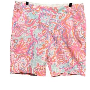 Lilly Pulitzer Chipper Short “Pout Too Much Bubbly” colorful sea inspired